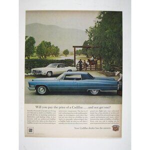 Print Ad Will You Pay The Price Of A Cadillac And Not Get One 1960s Vintage GM